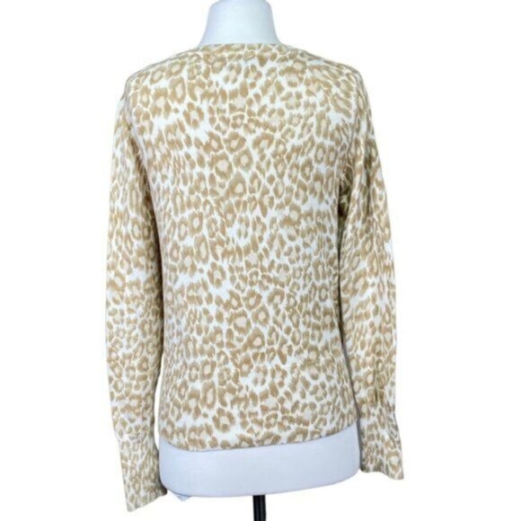 Gap Cardigan Animal Print Button Front Size Medium - Picture 4 of 6